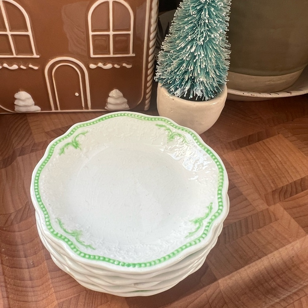 Set of 6 Antique W.H. Grindley & Co. ironstone butter pats